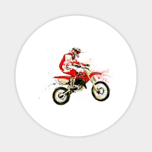 Motocross rider.Dirtbike Magnet